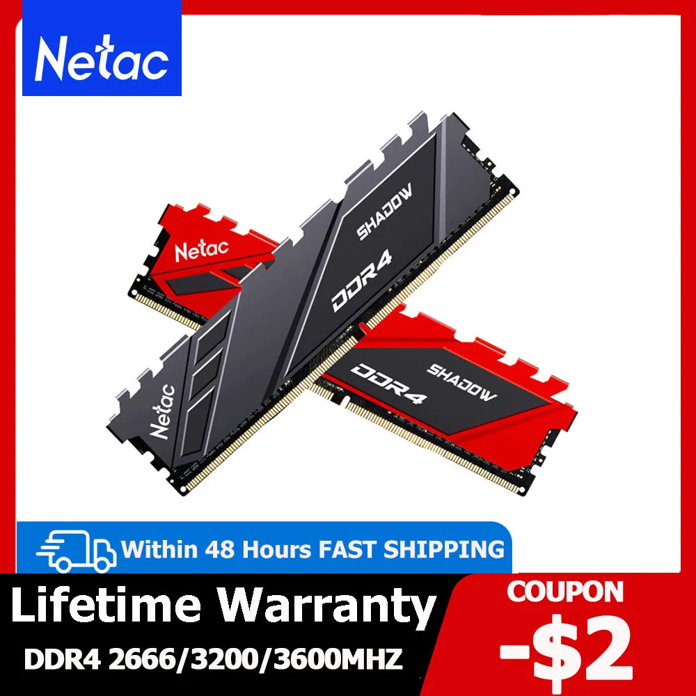 Оперативная память Netac ddr4 ОЗУ Ddr4 8 Гб 16 2666 МГц 3200 3600 Серверная XMP 288pin для