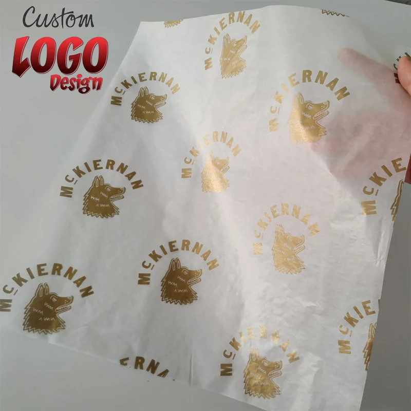 Printed and Size Food Safe Grade burger paper Greaseproof Deli Meat Wrapping Wax Paper for Hot Dog Chicken
