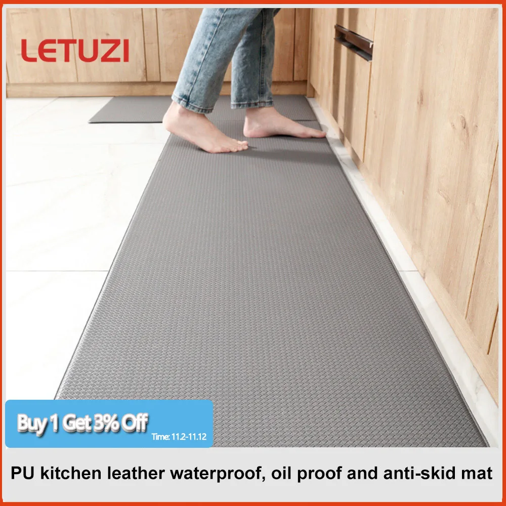 Anti Fatigue Kitchen Mat Pvc Kitchen Mat Waterproof Entrance Door Mat Long  Kitchen Floor Mat Foot Pad Wipeable 12mm Thick - AliExpress