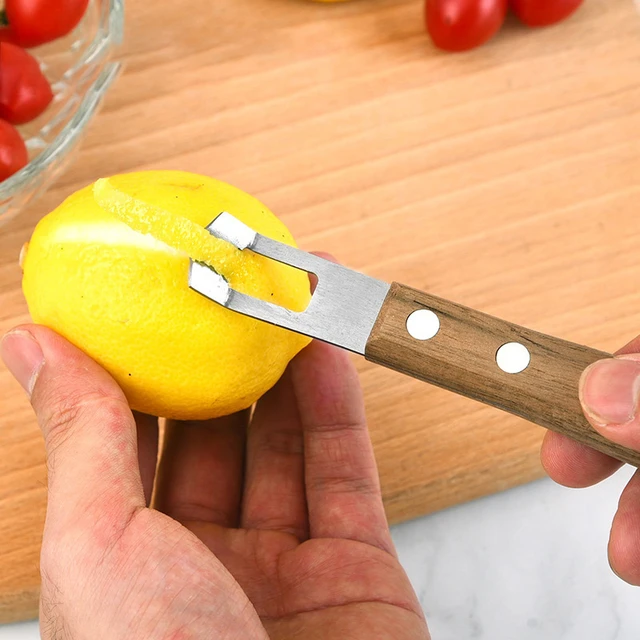 Stainless Steel Lemon Zest Peeler for Cocktails Juice with Sturdy Handle -  China Stainless Steel and Lemon Zest Peeler price
