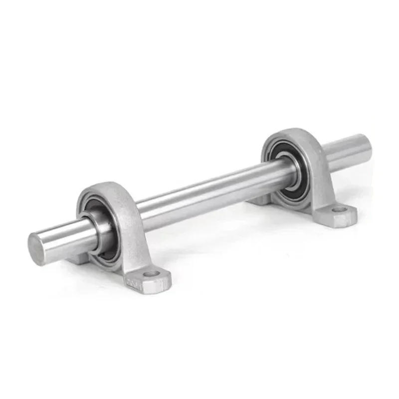 Linear Rail 316SS Optical Axis Shaft OD 8 10 12 15 20mm 2PC KP/KPL Bore Ball Bearing Pillow Block Mounted Support Zinc Alloy 1PC