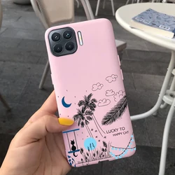 Unique Painted Soft Silicone Phone Case - Artistic Design Protective Cover and Bumper for Oppo Reno4 F (Pink 1661)