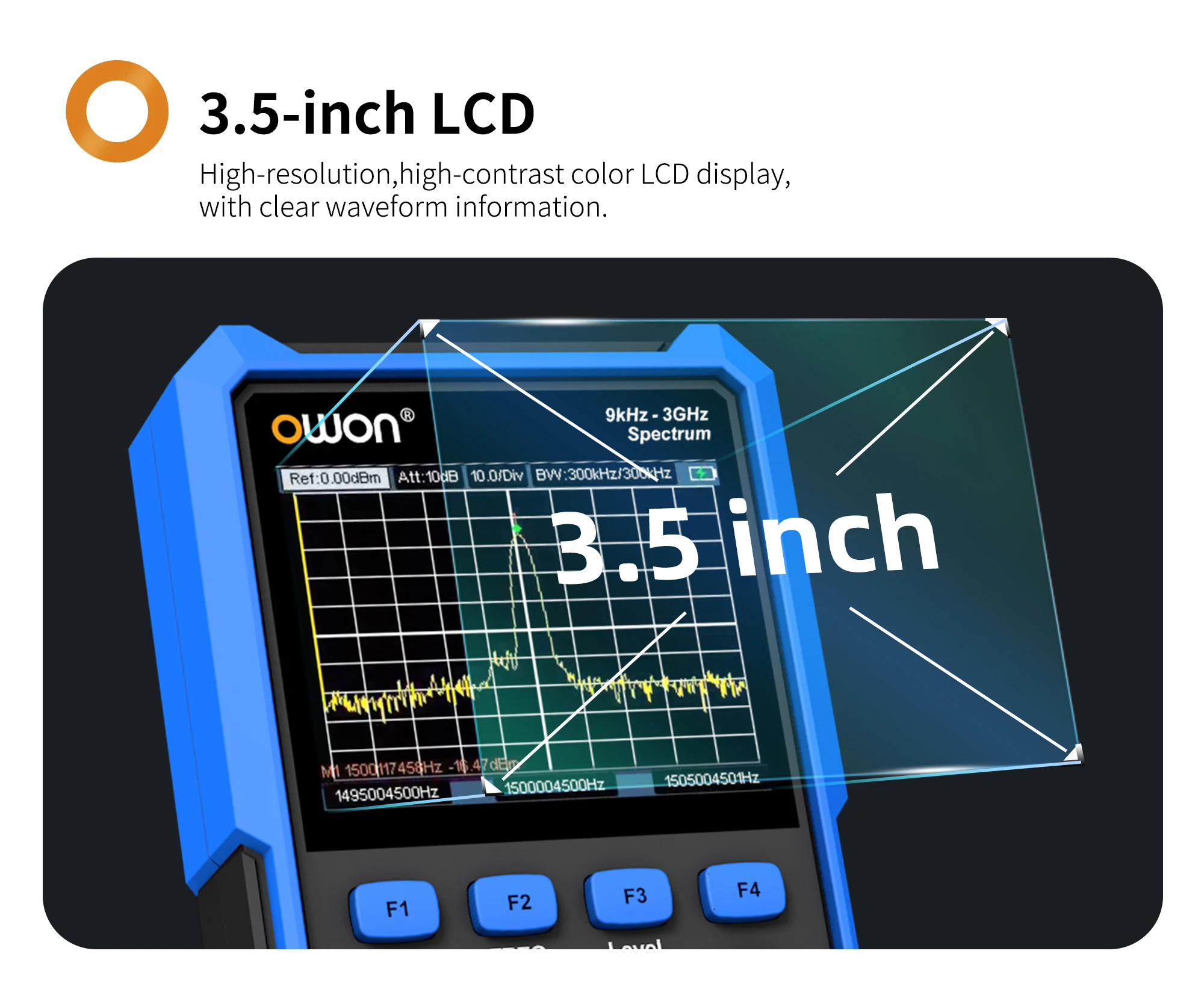 HSA2320 HSA2105 Handheld Spectrum Analyzer, 1.5G/3G Oscilloscope, 50 - 200M Band