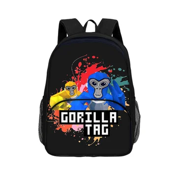 2025 New Game Gorilla Tag Student 3D Print Backpack Child Casual Pattern Schoolbag 16inch Waterproof Knapsack Custom Backpacks 1
