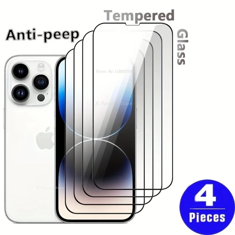 

4 шт. Защитная пленка для Iphone 14 Pro Max 13 12 Mini 11 Pro Max 15 Plus закаленное стекло для IPhone 7 8Plus XR XS Max стекло