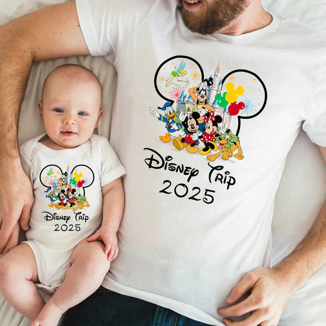 Disney Trip 2025 Family Matching Shirts Funny Mickey Minnie Tshirts Look Dad Mom Kids Tees Top First Disneyland Vacation Outfits 6