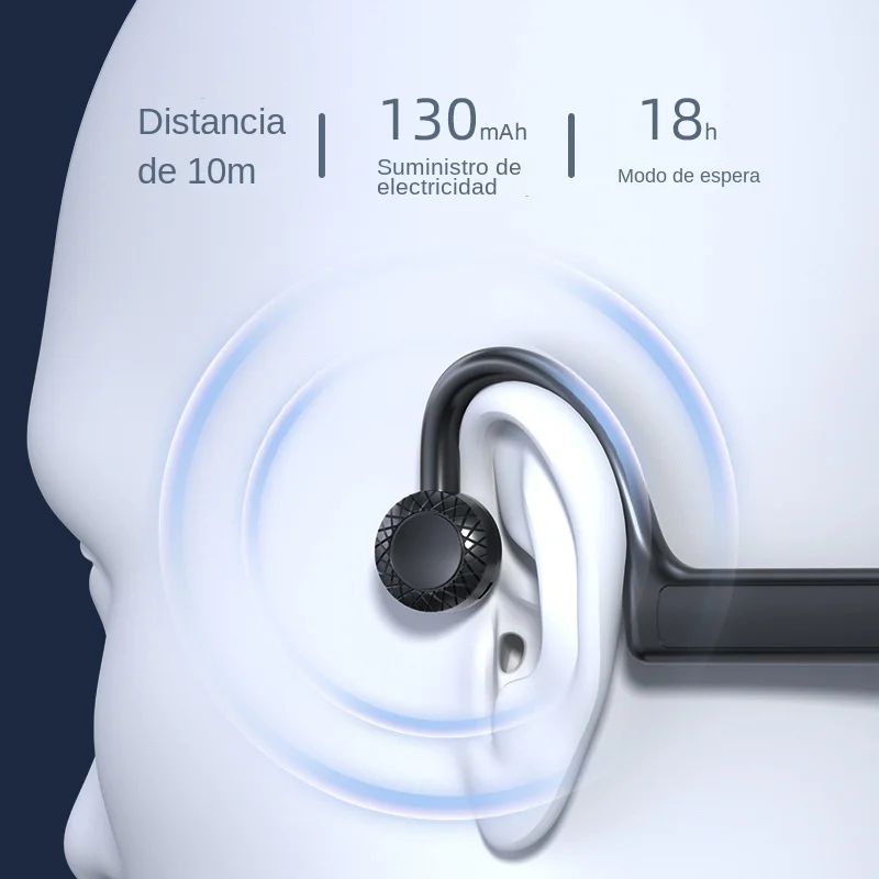 Ks19 Bone Conduction Headphone Wireless Bluetooth5.1 Headset TWS Hanging Ear-Clip Sport Earphone Handsfree with Mic Gaming Music 5