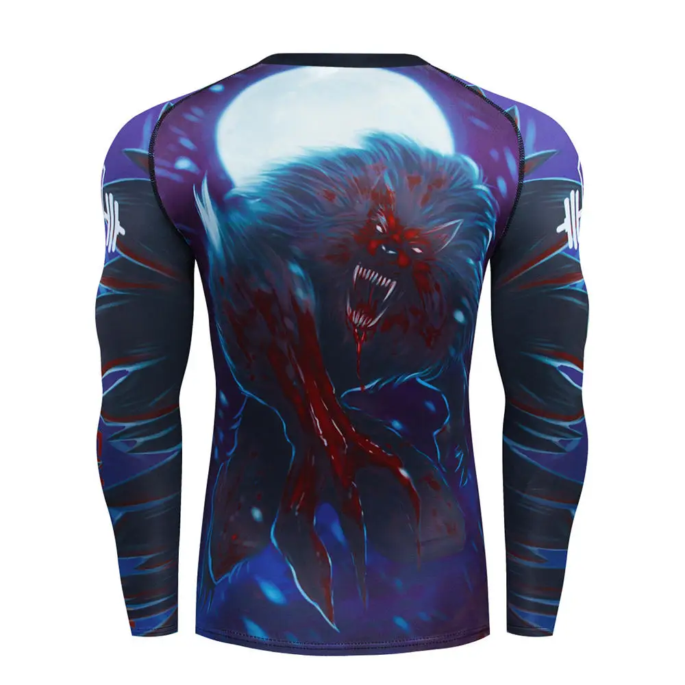 Men's Muay Thai Men MMA Kickboxing Sport Suit BJJ Rashguard T Shirts Rash Guard Fitness Tracksuit Boxing Jersey Running Set 32