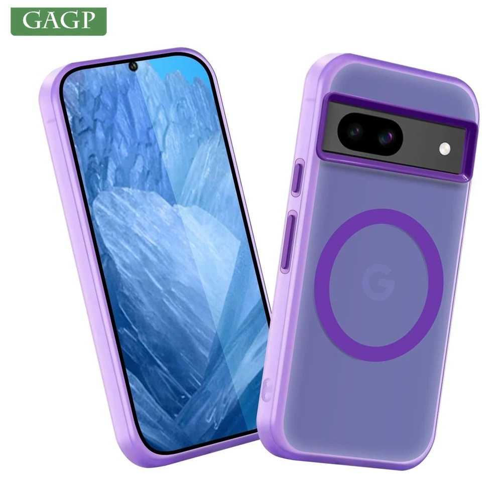 Candy Color Matte Clear Magnetic Case with Wireless Charging Frosted Finish