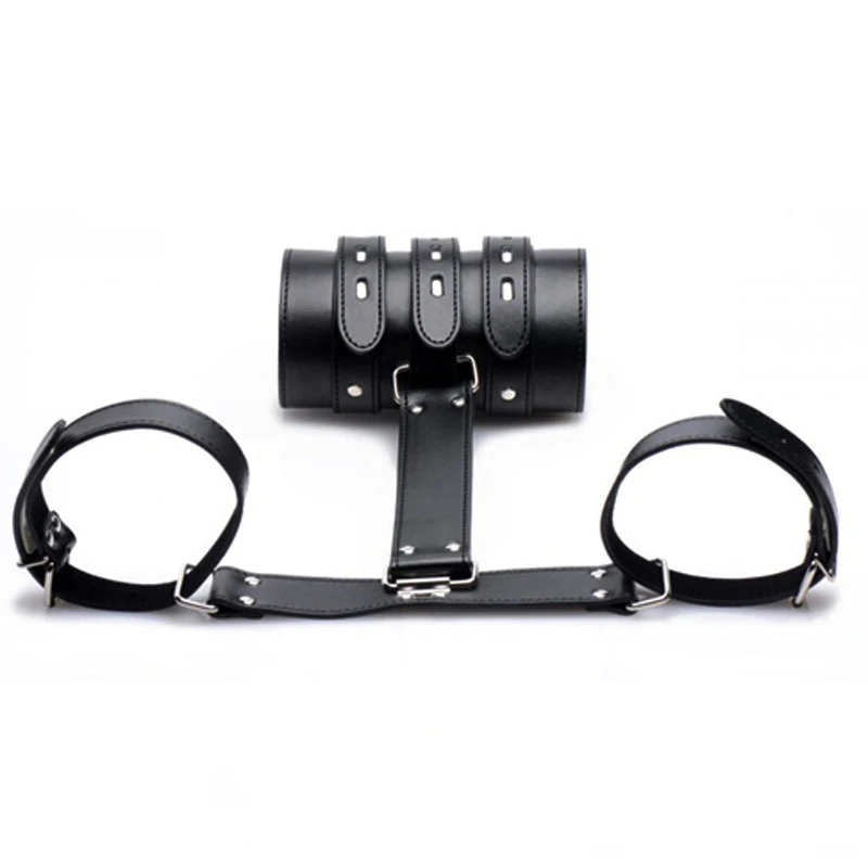 Entrave bdsm en cuir pour couples mains dans le dos_voghion.com