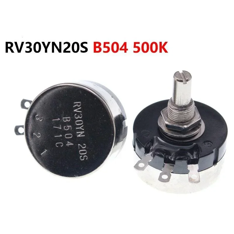 

Single Turn Carbon Film Potentiometer RV30YN20S B504 500K 3W Adjustable Resistor