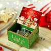 Hot Wooden Hand Crank Music Box Anime Theme Halloween Merry Christmas Decoration Home Christmas Birthday Gift 2