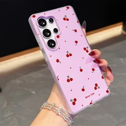 Charming Cherry Silicone Phone Case - Cute and Simple Design - Galaxy S23 Ultra (SC17 - ZDX - T1847)