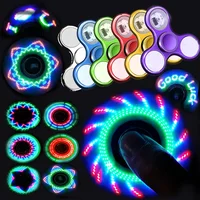 Luminous LED light Fidget Spinner Hand Top Spinners Glow in Dark EDC Stress Relief Toys Kinetic Gyroscope foNor Children 2