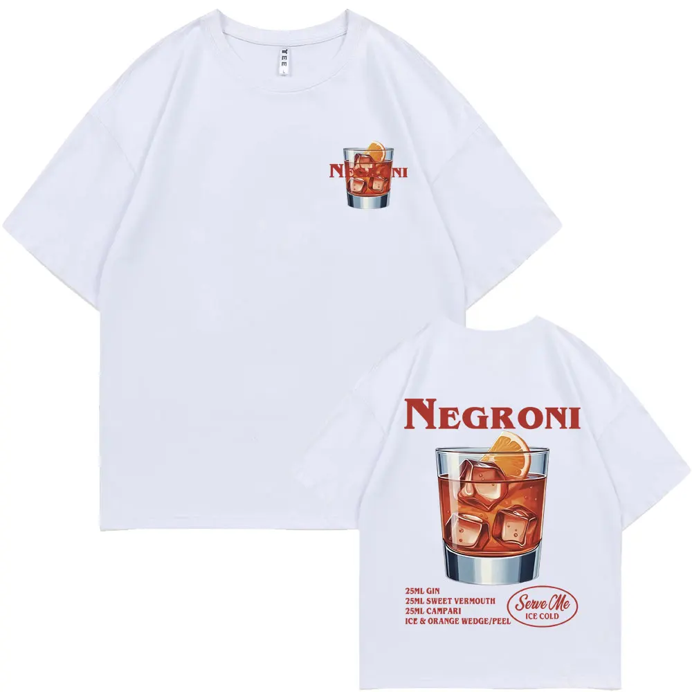 

Funny Negroni Cocktail Graphic Tshirt Men Women Fashion Vintage Oversized T-shirts Male Casual Cozy Cotton Short Sleeve T Shirt