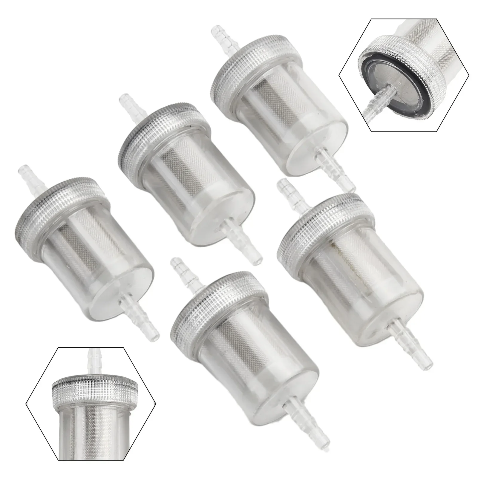5pcs 4mm Diesel In-Line Fuel Filter Kit Gas Filter For Webasto For Eberspacher Air Heater Diesel Set Car Accessories