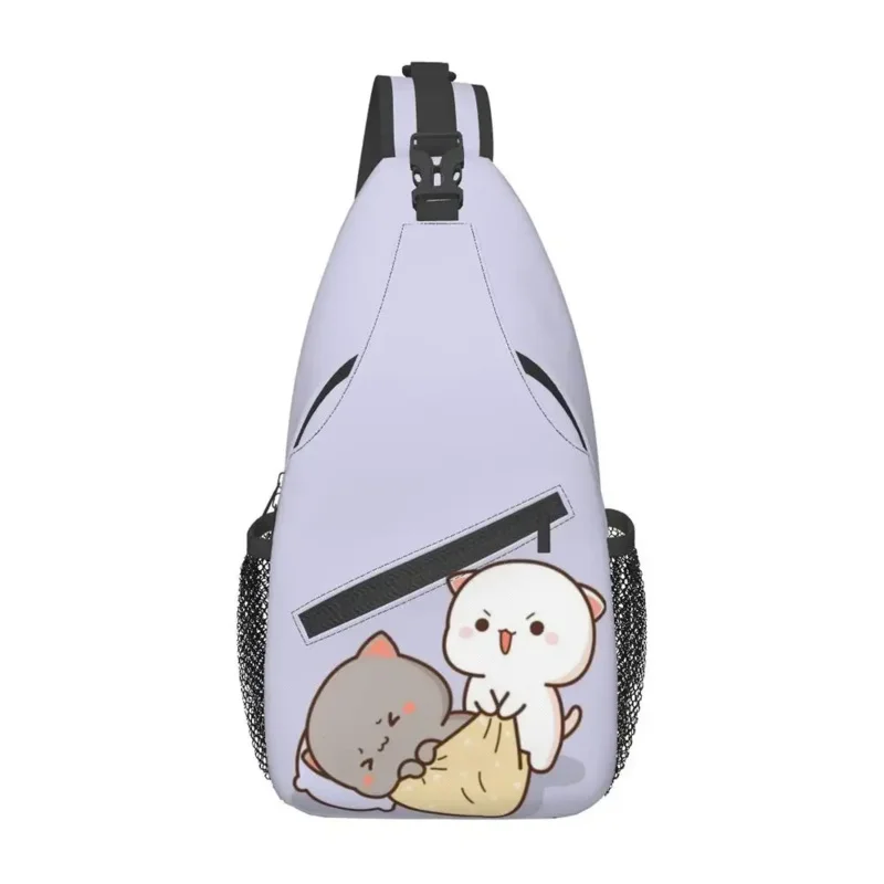 

Peach And Goma Mochi Wake Up Sling Chest Crossbody Bag Men Cool Shoulder Backpack for Hiking