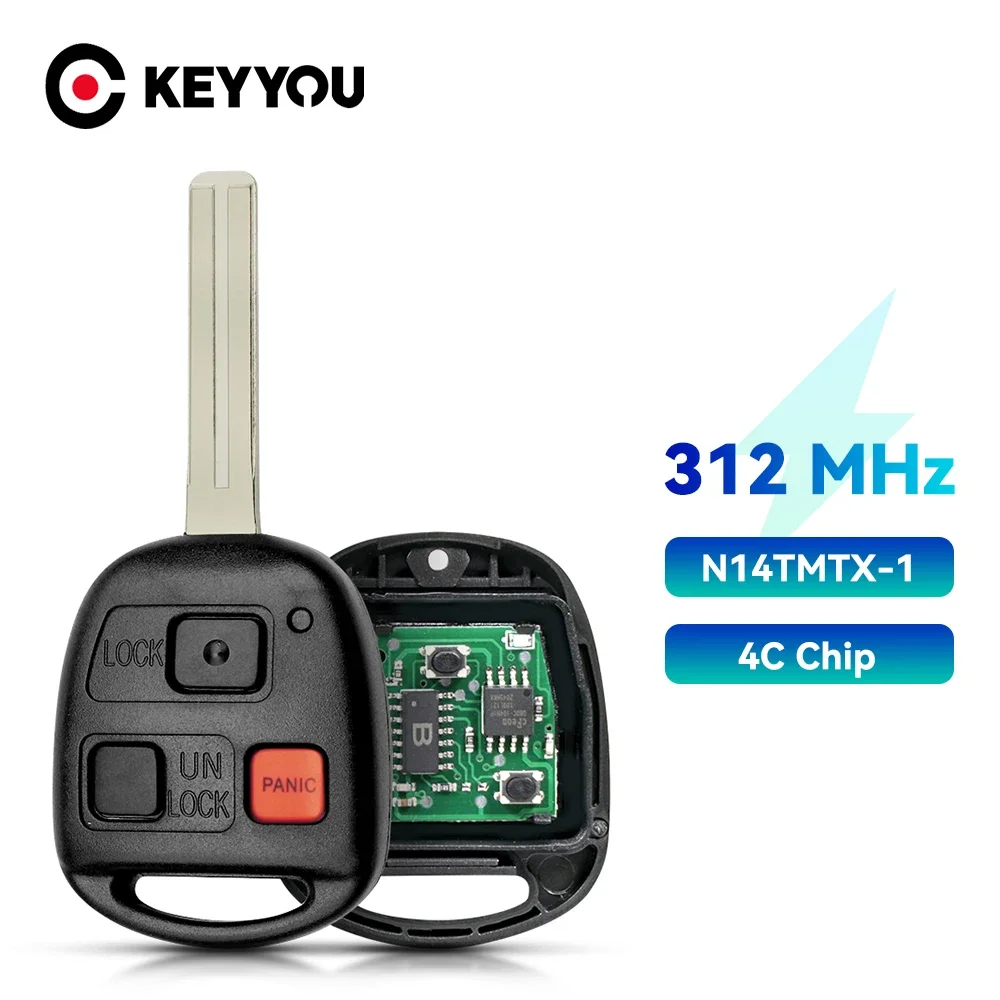 KEYYOU Smart Remote Car Key 312MHz 4C Chip For Lexus RX300 1999 2000 ...