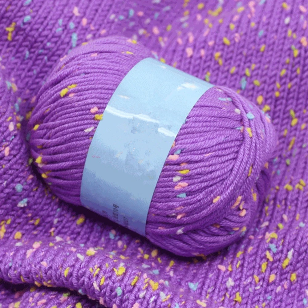 50g/1PC 35 colored milk cotton handmade yarn knit baby woolen cloth diapers braided children's blanket line crochet yarn 2