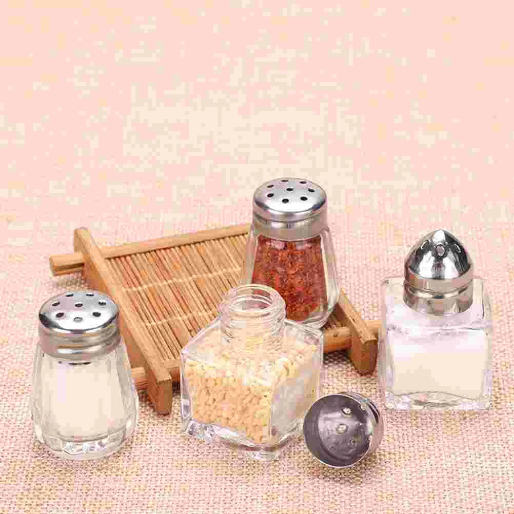 Spice Shaker Spice Shaker Set Food Storage Container Mini Salt Shakers Kitchen Glass Condiment Bottles Pepper Bottles BBQ Seasoning Containers Coffee Bean Storage Container