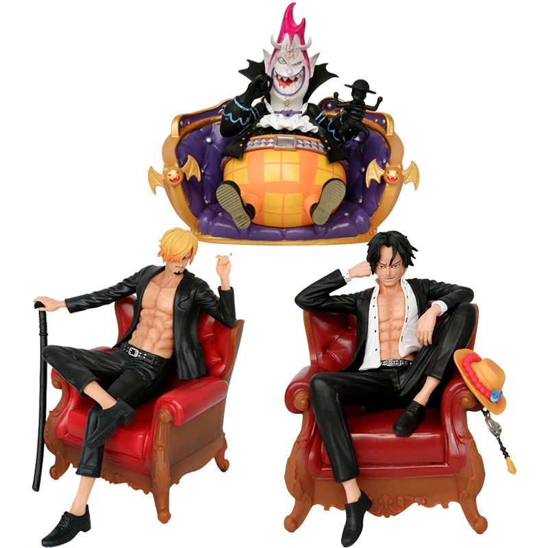 

Anime One Piece Vinsmoke Sanji Action Figure Portgas D Ace Gekko Moria Sofa PVC Statue Figurines Collectible Model Toys Gift