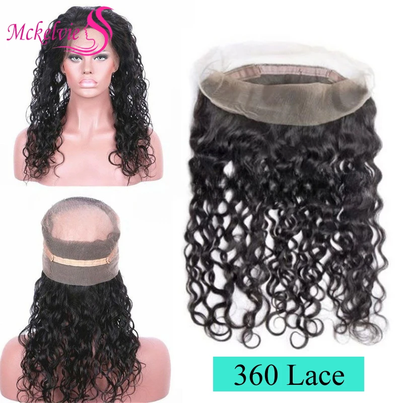360 Lace Frontal Closure Water Wave Human Hair Brazilian Remy Hair Soft and Silky For Women Water Wave 360 Lace Closure