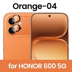 Premium Aluminum Alloy Camera Protector Cap with Tempered Glass Lens Cover (600 - Orange - 04)