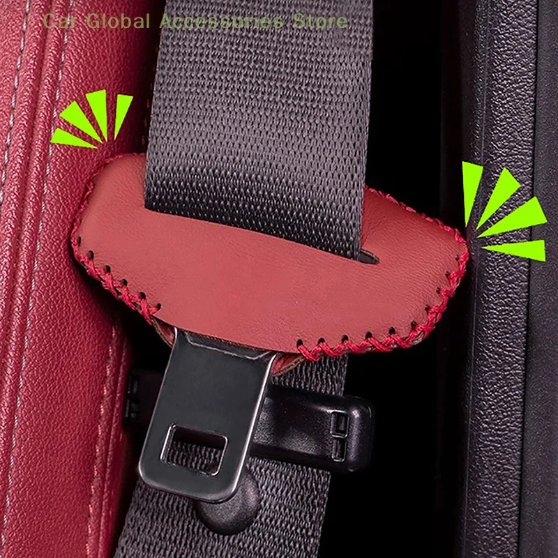 Universal car seat belt buckle clip cover protector leather interior button case anti-scratch cover safety belt protective car accessories seat belt clip seat belt protector car seat belt accessory