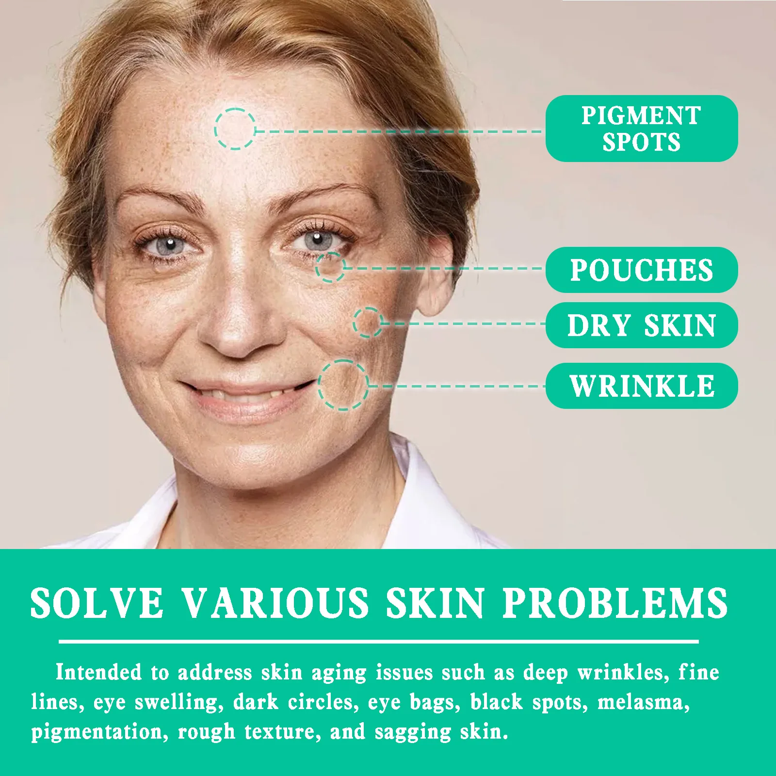 Effektive Falten entfernen Gesichtsserum Lifting Straffung Verblassen feine Linien Anti-Aging Whitening Feuchtigkeitscreme Hautpflege Korean_voghion.com