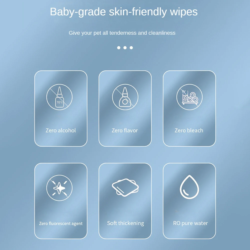 Pet Cleaning Wipes Pet Wipes Ro Pure Water Formula Pet Care Health Care And Cleaning Specific Cleaning Deodorizing Wet Tissue No Wash