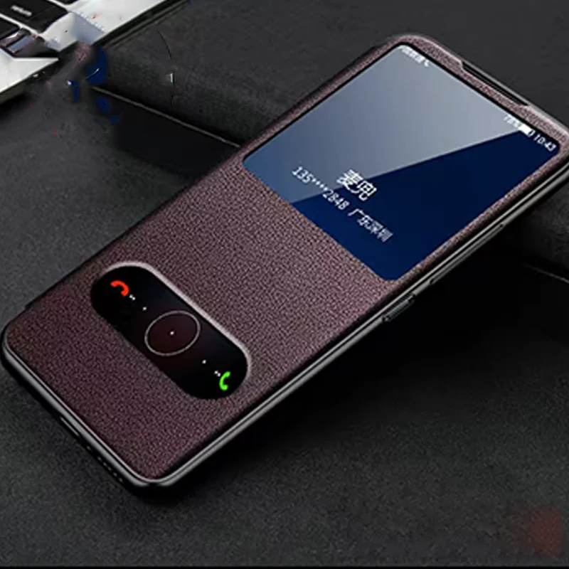for Honor Magic 5 Pro Case Flip Quick Answer Window View Leather Cover for Honor Magic5 Pro etui Magic 5 5Pro Phone Case