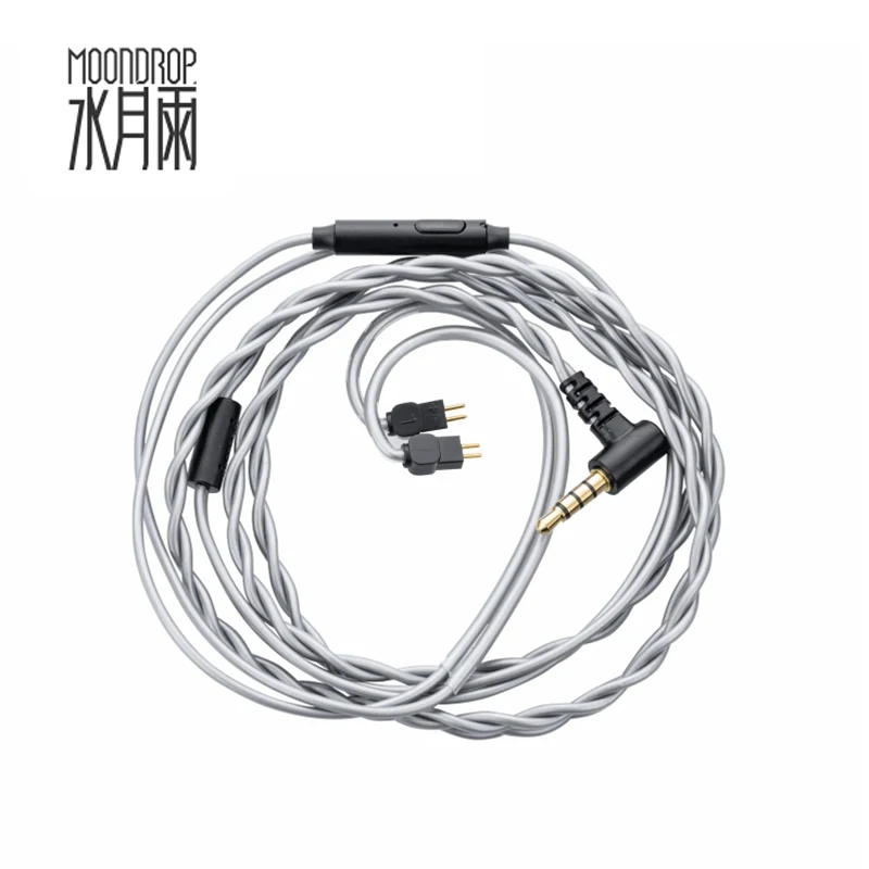 Cabo Multiúso Microfone Fone de Ouvido Upgrade 078 mm para 2pin 35 mm Moondrop-mc1