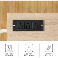 Kitchen Island with Power Outlet,43.3 Rolling Kitchen Island with Storage, Rolling Cart with Spice Rack and Hooks 5