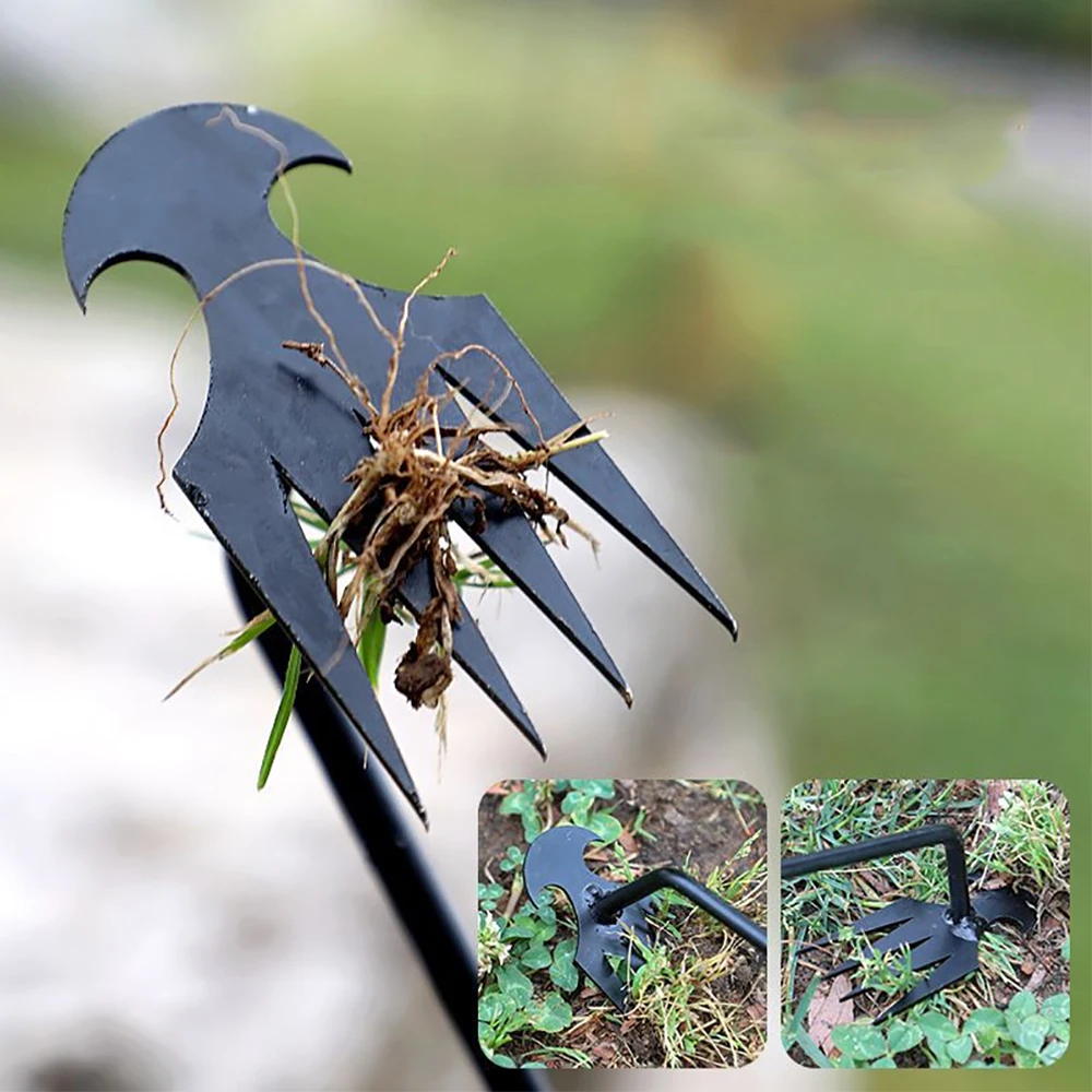 Weeding Artifact Uprooting Weeding Tool Steel Weed Puller Dual Purpose Hand Remover for Garden Yard Farm Weed Removal
