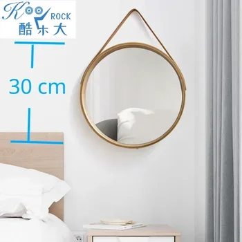 Wall mounted makeup mirror, Dormitory Bathroom Toilet Dressing mirror, easy hanging No punching required 1