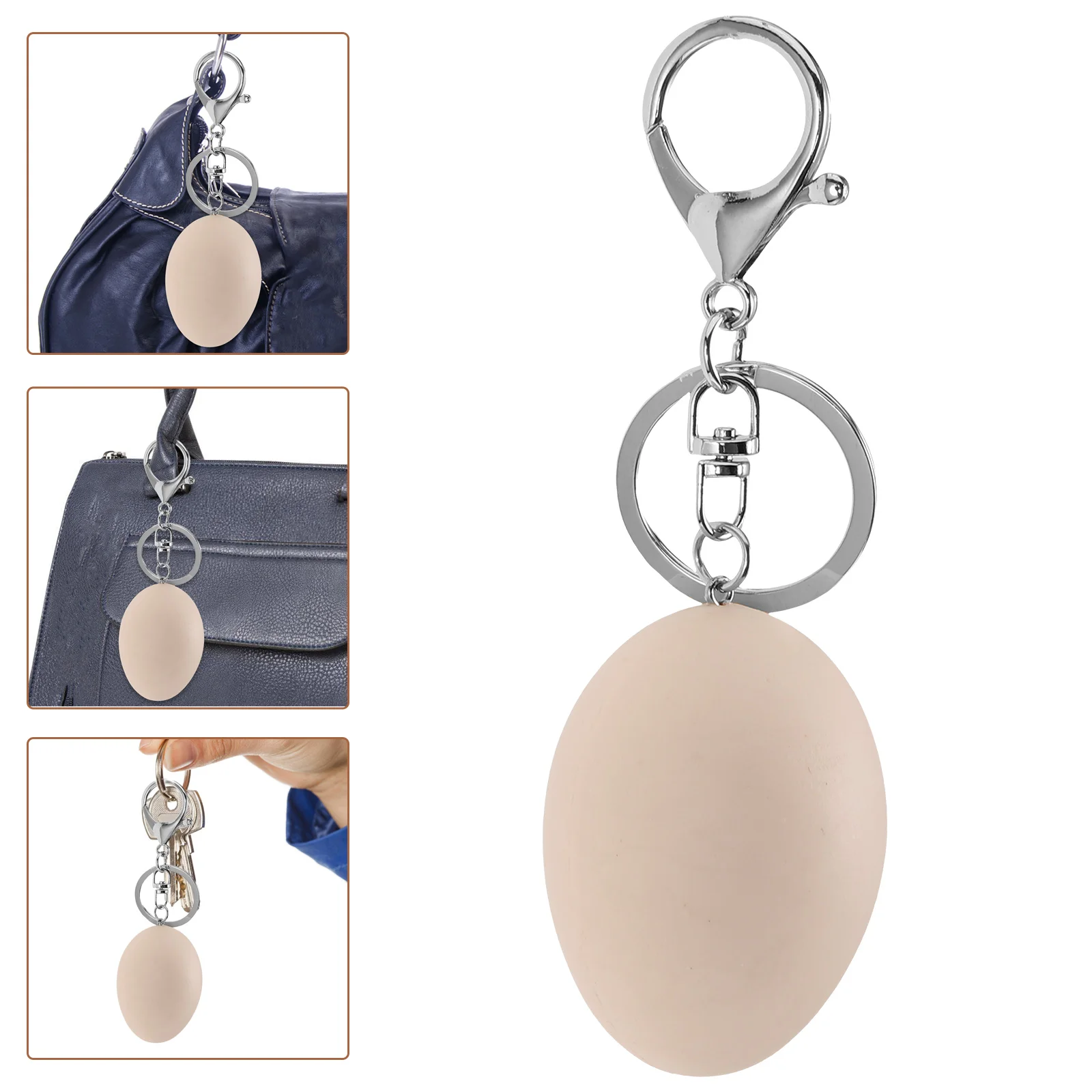 

Egg Keychain Gift Bag Pendant Key Ring Ornament Holder Egg Hanging Decoration Accessory