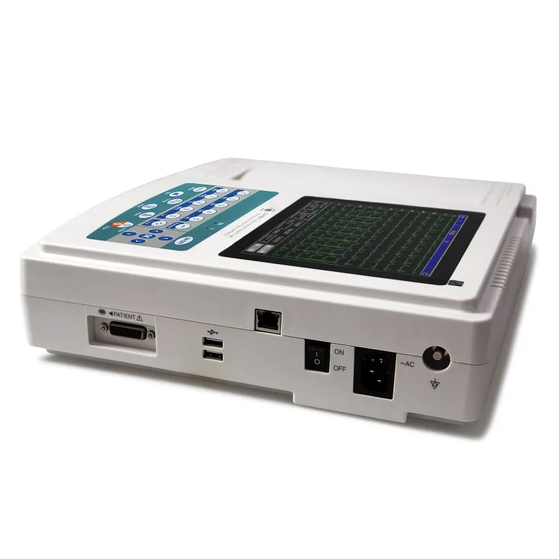 Contec ECG1200G Electrocardiogram ECG Machine with PC Sync Software Digital 12 Channel 12 Lead EKG, Touch Screen