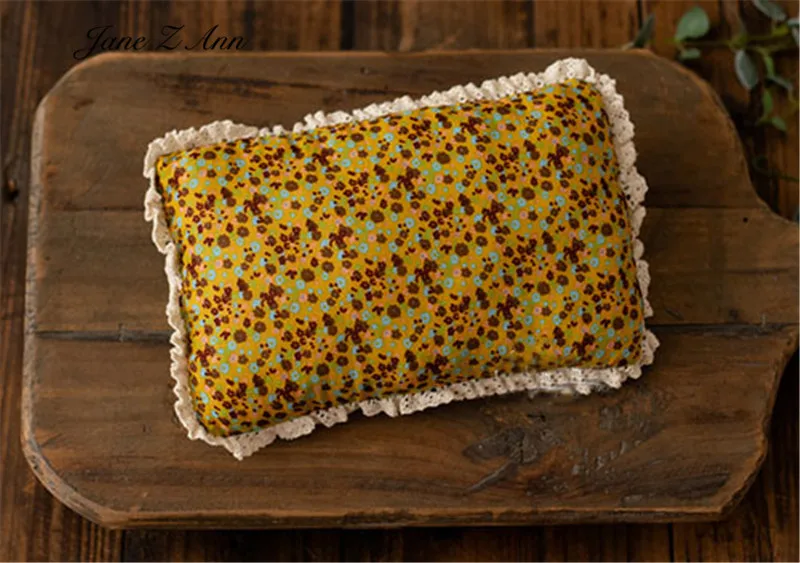 French style embroidered floral pillows auxiliary props for newborn photography infants babies photo studio photography 5