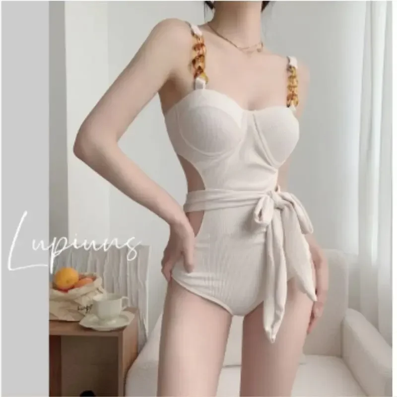 Summer Beach Bikini Wear Swimsuit Women Sexy Bodysuit Swimwear One Piece Swimsuit Hollow Out Backless Holiday Bikini 2024