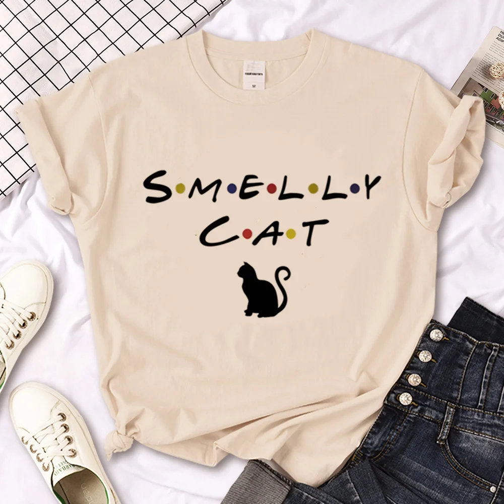 

Забавные милые футболки с котом для женщин Y2K, забавная футболка для девушек, уличная одежда, комикс, японская одежда
