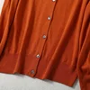 Women Cardigan Sweater Mulberry Silk Cashmere Blend Solid Colors O Neck Buttons Down Long Sleeve Loose Top Coat L XL XXL LY053 5