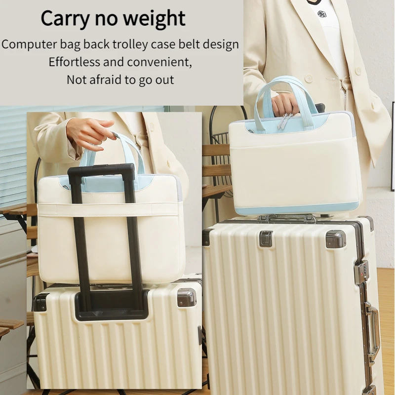 Large Capacity Computer Bag Fashion Portable Laptop Bag 14 Inch / 15.6 Inch Fashion Shoulder Bag Briefcase Office A4 File Bag