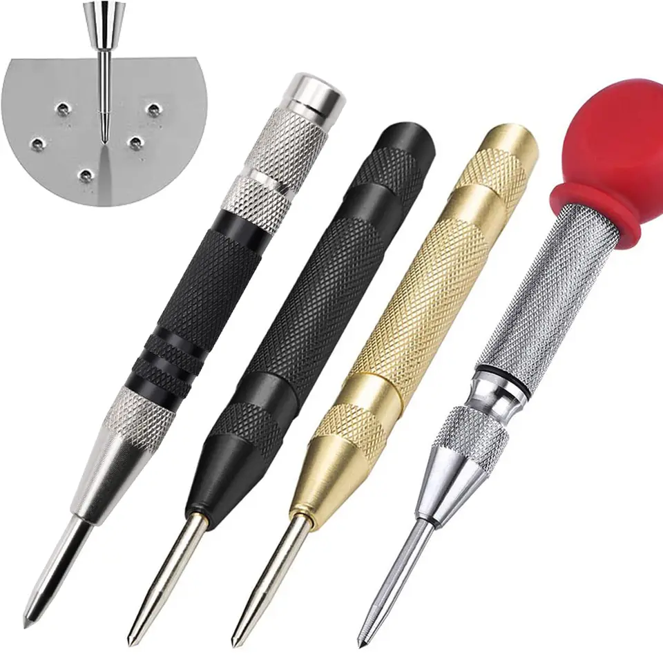 Automatic Center Punch Automatic Metal Punch Tool Woodworking Tools Loaded Marker Wood Chisel Joinery Carpenter Tool image 1