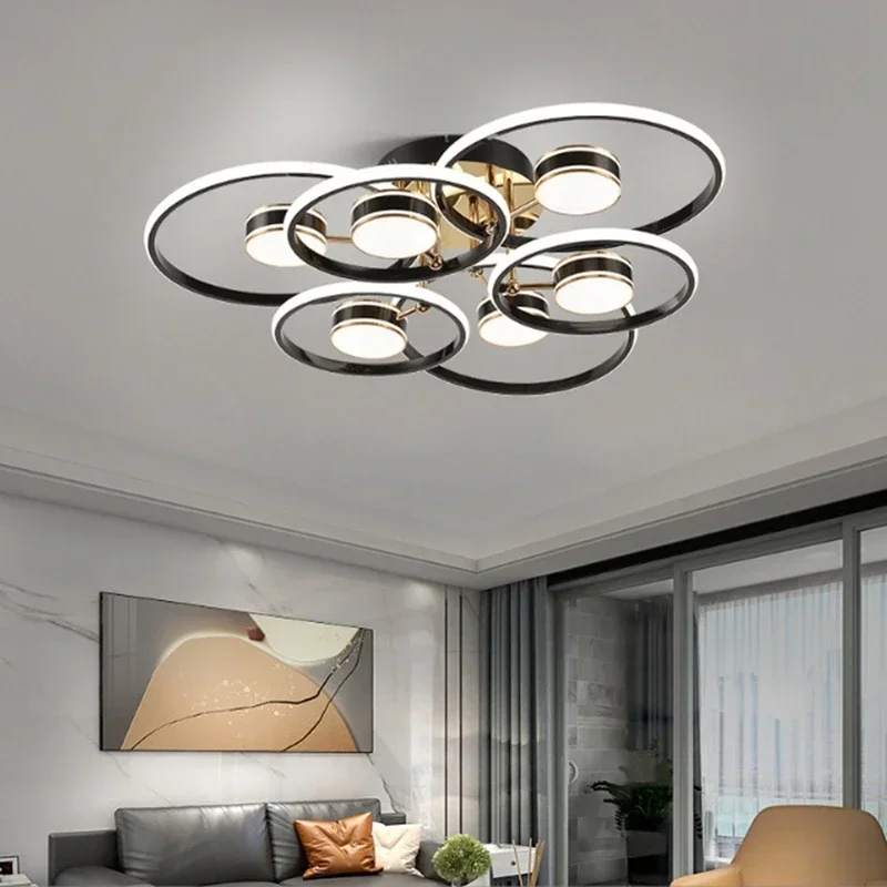 

New Modern Living Dining Room Ceiling Lights Originality Intelligent LED Bedroom Pendant Light Luxury Indoors Decorative Lamps