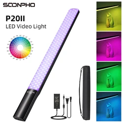 SOONPHO P20 II Stick Led Rgb Tube Portable Handheld Photographic Lighting Touch With Battery 2500k-8500K For Photography Studio
