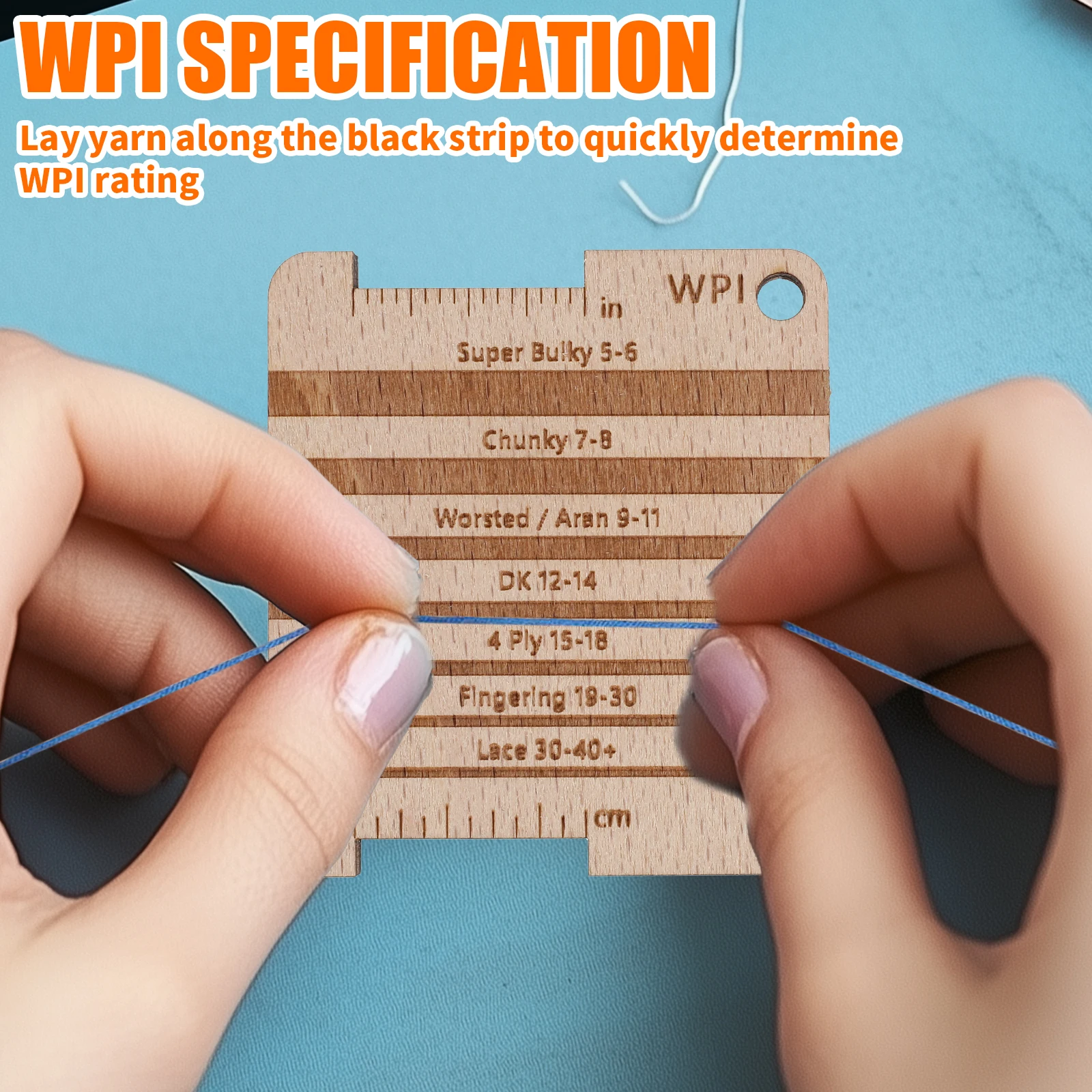 Wooden Knitting Gauge Ruler Knitting Calculator Density Ruler DIY Yarn Needle Distance Measurement Tool Sewing Supplies