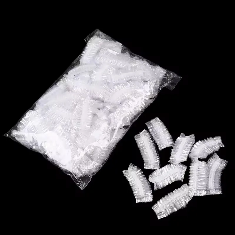 500Pcs 일회용 미용 귀마개 살롱 클리어 이어 커버 귀 보호 헤어 염색 보호 캡 헤어 컬러 스타일링 도구