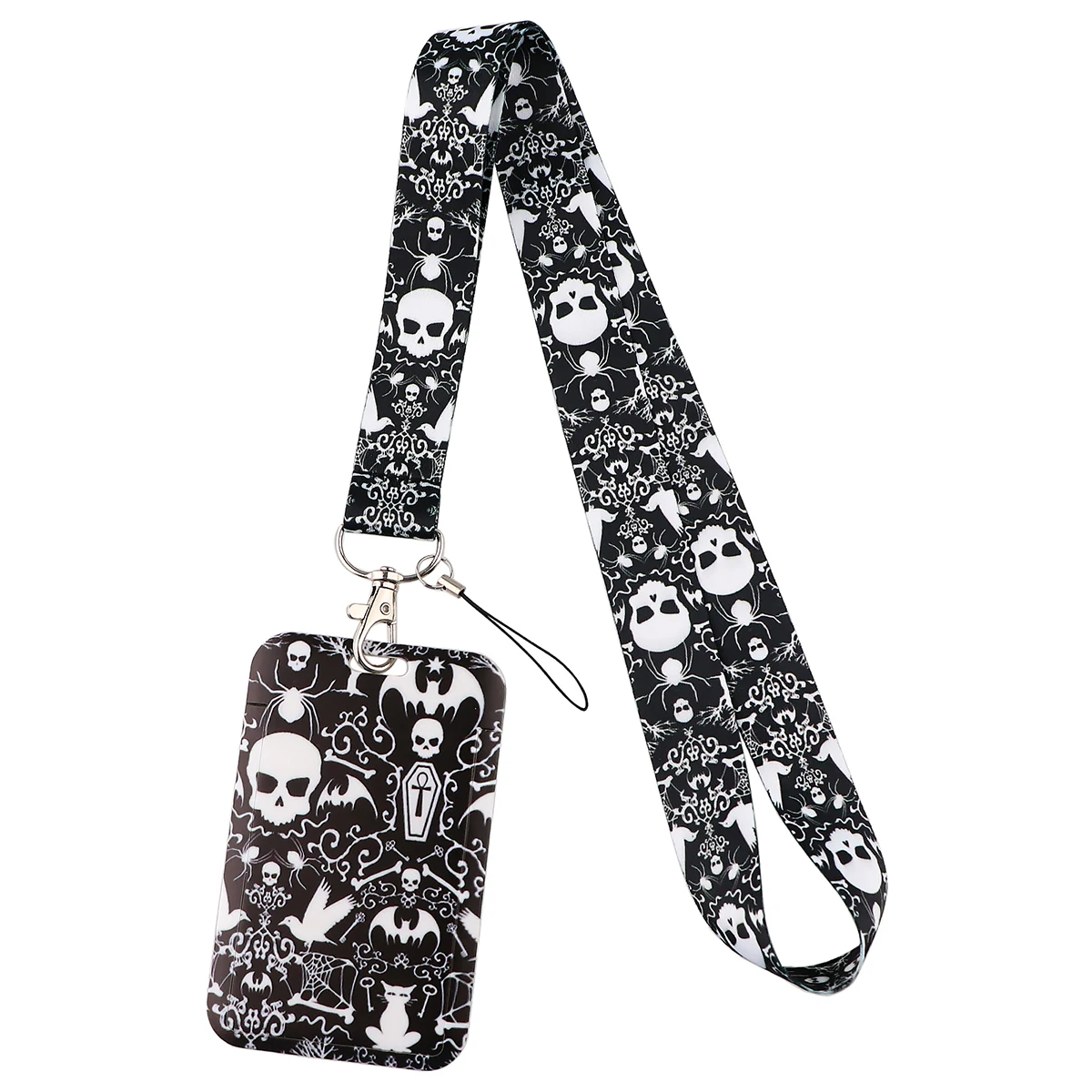 Skeleton Design Lanyard Card Holder and Badge Neck Strap