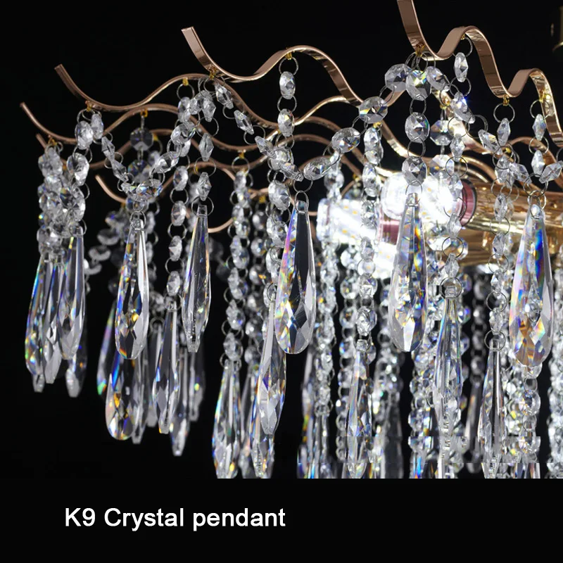 Crystal LED Ceiling Chandelier Lights Living Room Decor Bedroom Ceiling Lamp Hanging Light Fixture Home Decor