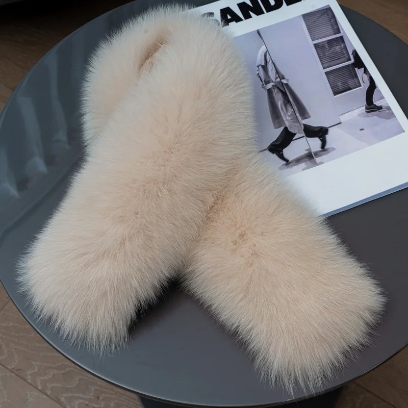

Autumn High Universal quality Fashion Style New and Fox Collar Real Fur Winter Scarf Clip Female All-Match Cute